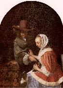 MIERIS, Frans van, the Elder Teasing the Pet Spain oil painting artist